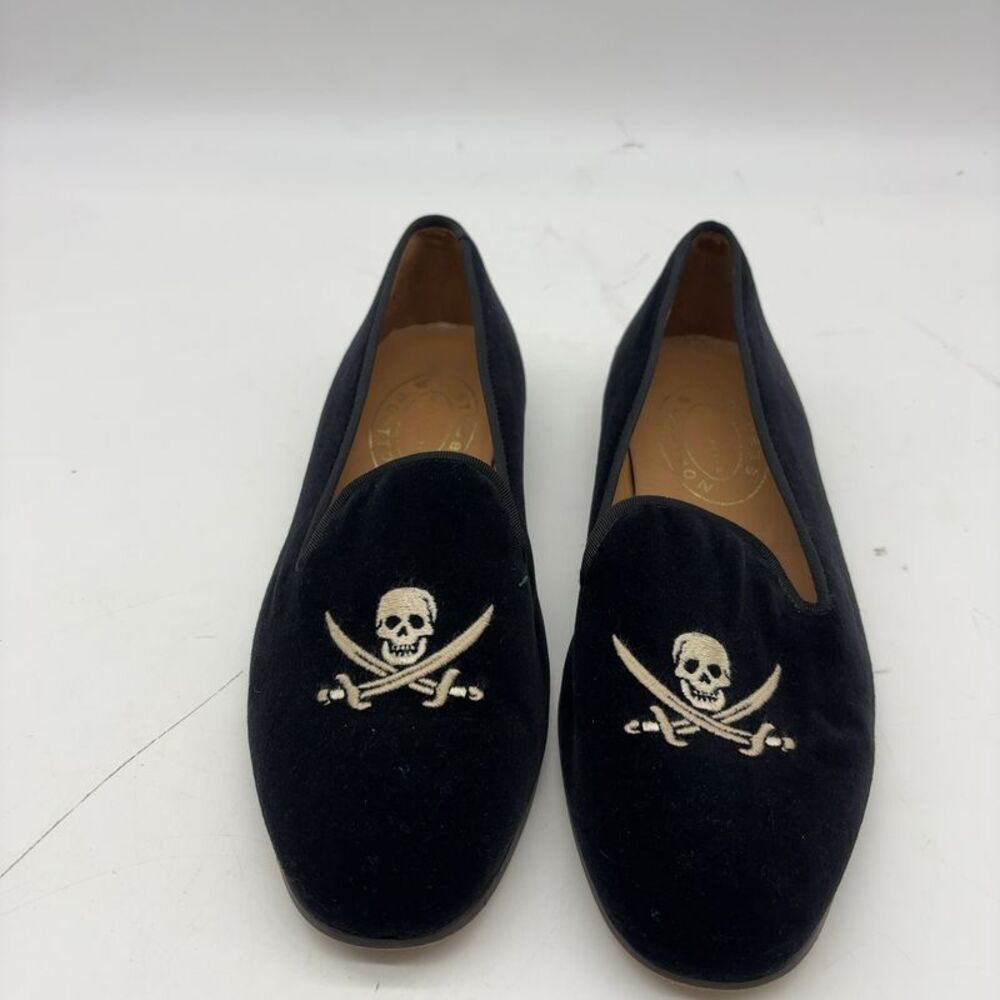 Stubbs & Wootton Skull & Crossbones Slip-On Loafers